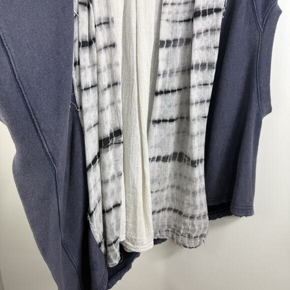 Free People Graphic Lacrosse Off Side Sweatshirt Asymmetrical Oversized Boho - Picture 10 of 16